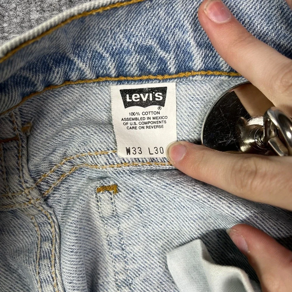 Vintage Levi's 607 Jeans Men's Blue Denim Pockets Straight Zip Fly - 33X28.5‎